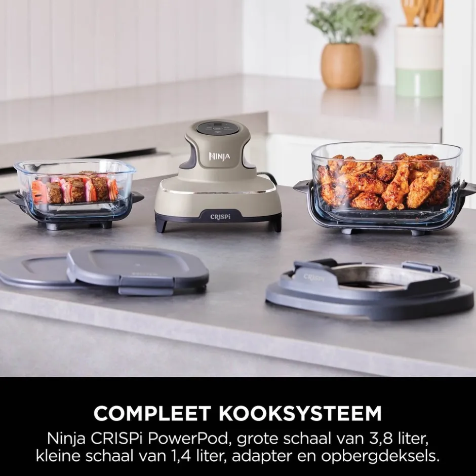 Ninja CRISPi 4-in-1 Glazen Airfryer FN101EUST< Frituurpannen En Airfryers