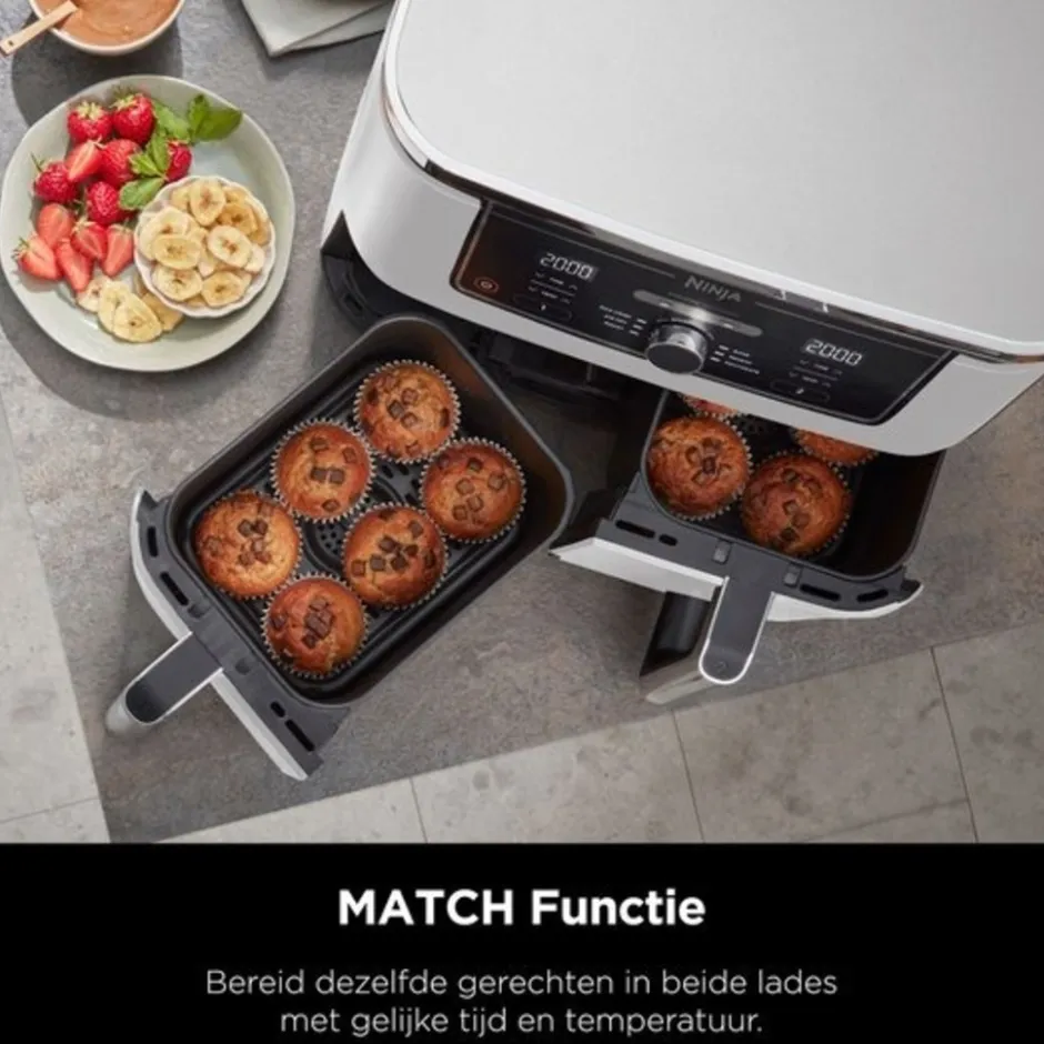 Ninja Dubbele Airfryer XXL AF400EUWH< Frituurpannen En Airfryers