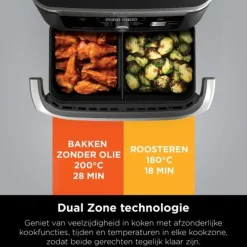 Ninja Mega Dubbele Airfryer XXL AF500EU< Frituurpannen En Airfryers