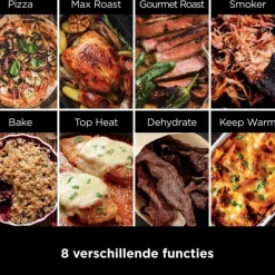 Ninja Woodfire 8-in-1 Elektrische Buiten Pizza Oven en Smoker OO101EU| Outlet