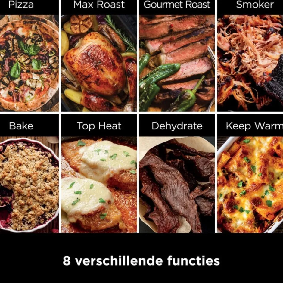 Ninja Woodfire 8-in-1 Elektrische Buiten Pizza Oven en Smoker OO101EU| Outlet