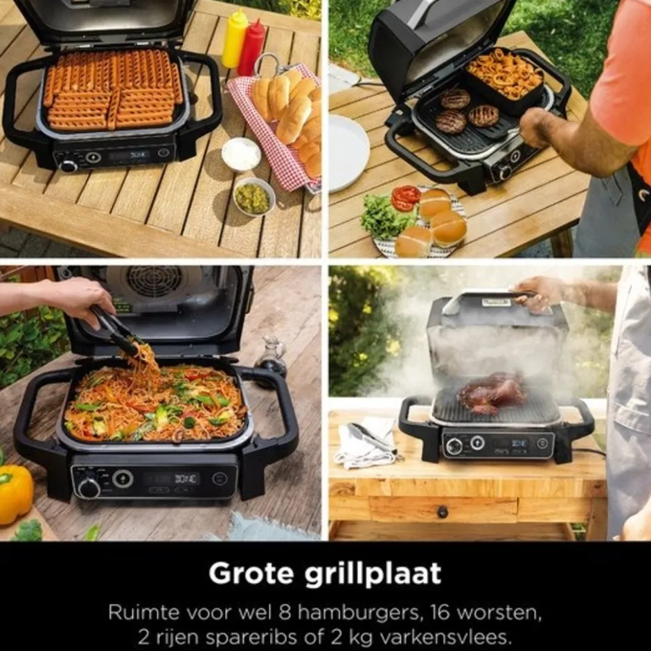 Ninja Woodfire 7-in-1 Elektrische Barbecue OG701EU< Keuken