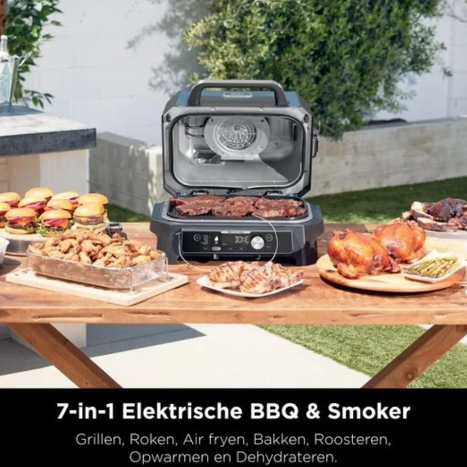 Ninja Woodfire Pro Connect XL Elektrische Barbecue OG901EU< Keuken