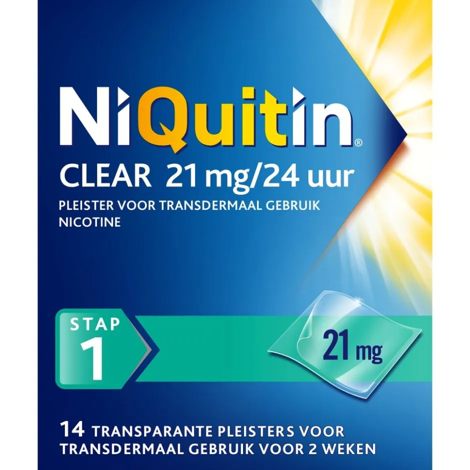 Clear Pleister Stap 1 - 21 mg - Nicotinepleister|Niquitin Outlet