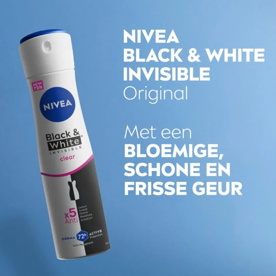 Black & White Invisible Original Antitranspirant Spray|Nivea Outlet