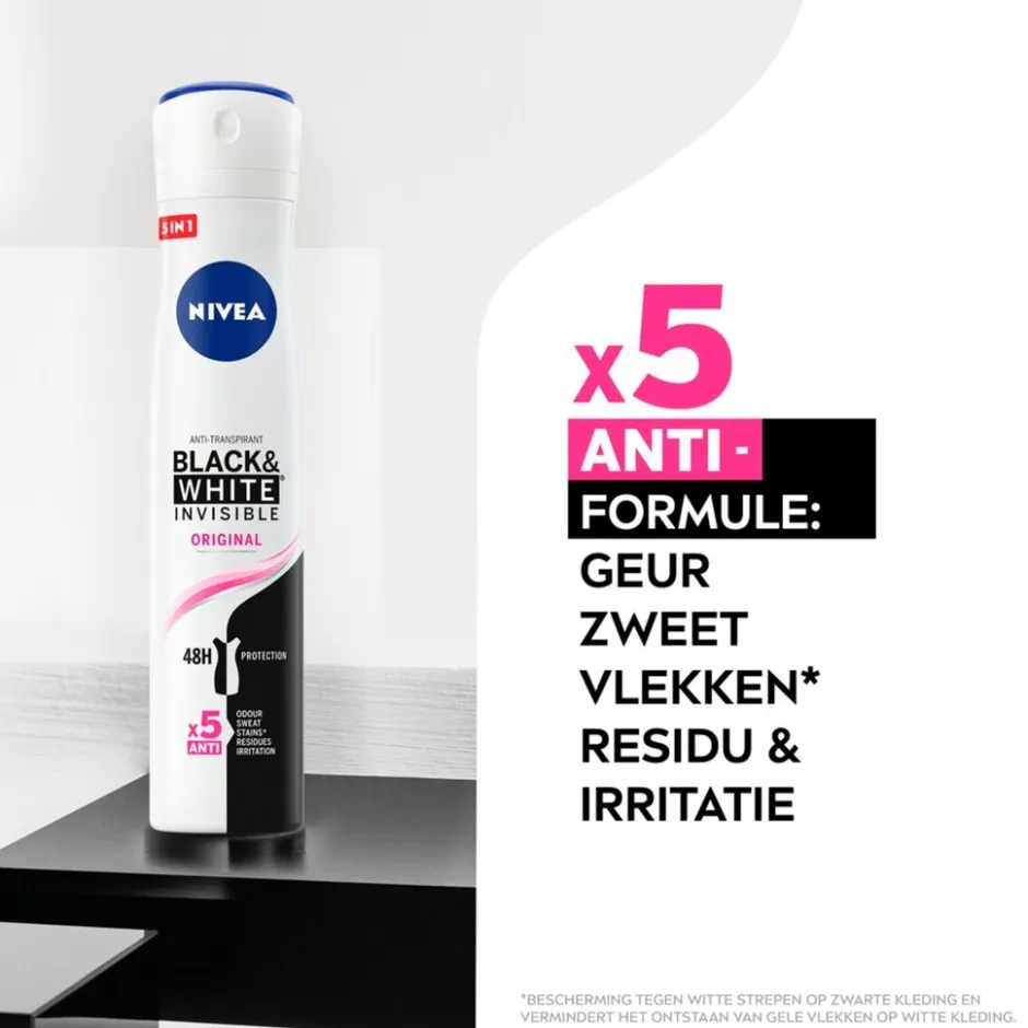 Nivea Black & White Invisible Original Antitranspirant Spray< Deospray