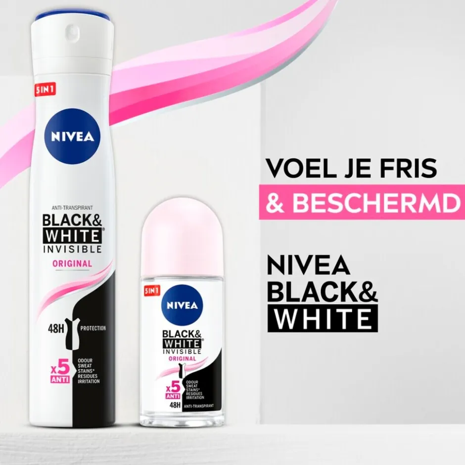 Black & White Invisible Original Antitranspirant Spray|Nivea Discount