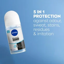 Black & White Invisible Pure Antitranspirant Roller|Nivea Hot