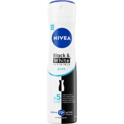 Nivea Black & White Invisible Pure Antitranspirant Spray< Deospray