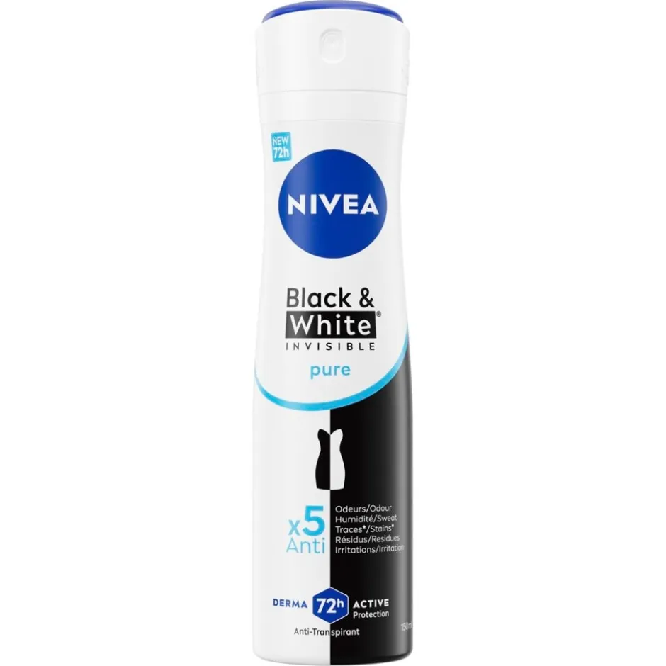Nivea Black & White Invisible Pure Antitranspirant Spray< Deospray