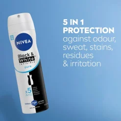 Nivea Black & White Invisible Pure Antitranspirant Spray< Deospray