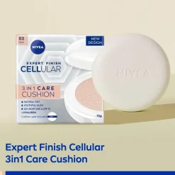 NIVEA Cellular Expert Finish 03 Medium Dark SPF15 3-In-1 Care Cushion Foundation|Nivea Skincare Best