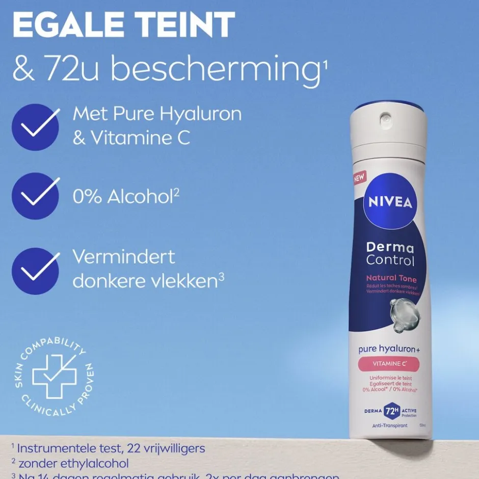 Nivea Derma Control Natural Tone Antitranspirant Spray< Deospray