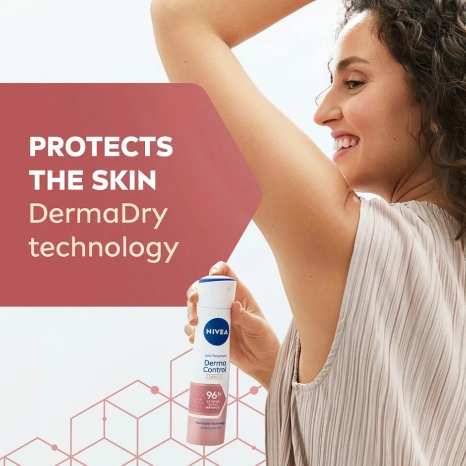 Derma Dry Control Antitranspirant Spray|Nivea Hot