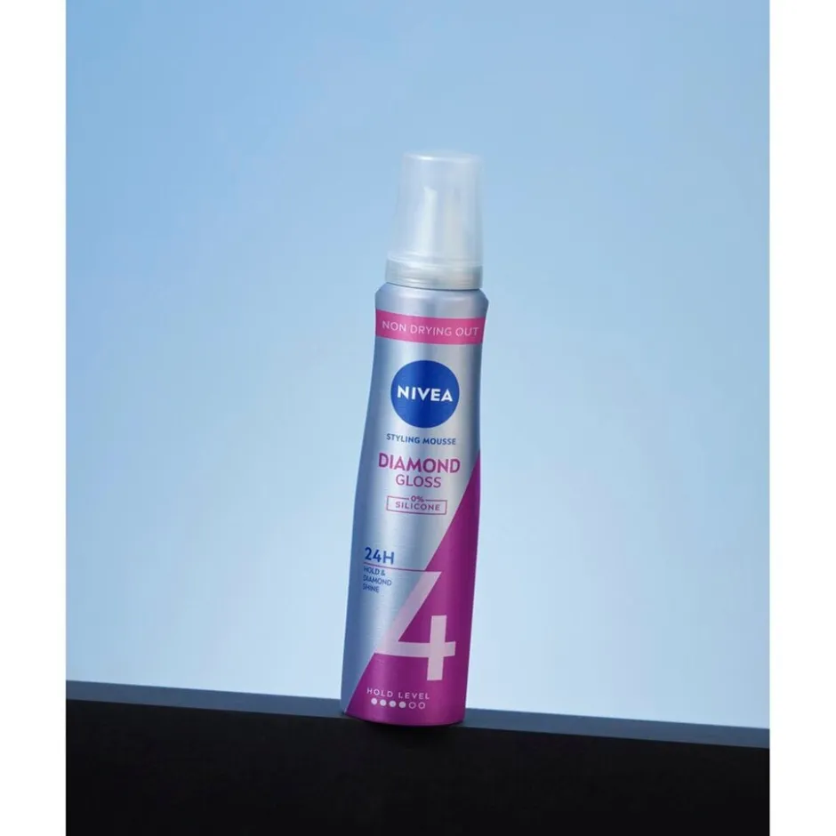 Diamond Gloss Care Hold 4 Mousse|Nivea