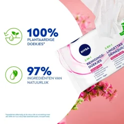 Nivea Skincare NIVEA 3-In-1 Verzachtende Reinigingsdoekjes< Gezichtsreiniging