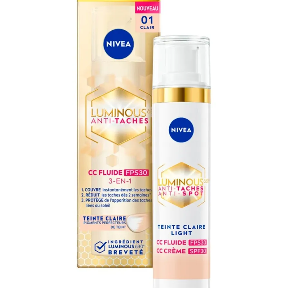 NIVEA Luminous630 Anti-spot SPF30 01 Light 3-in-1 CC Crème|Nivea Skincare New