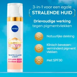 NIVEA Luminous630 Anti-spot SPF30 01 Light 3-in-1 CC Crème|Nivea Skincare New