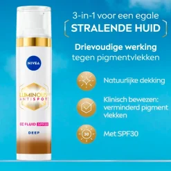 Nivea Skincare NIVEA Luminous630 Anti-spot SPF30 03 Dark 3-in-1 CC Crème< Cc Cream