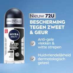 Black & White Invisible Original Antitranspirant Roller|Nivea Men Hot