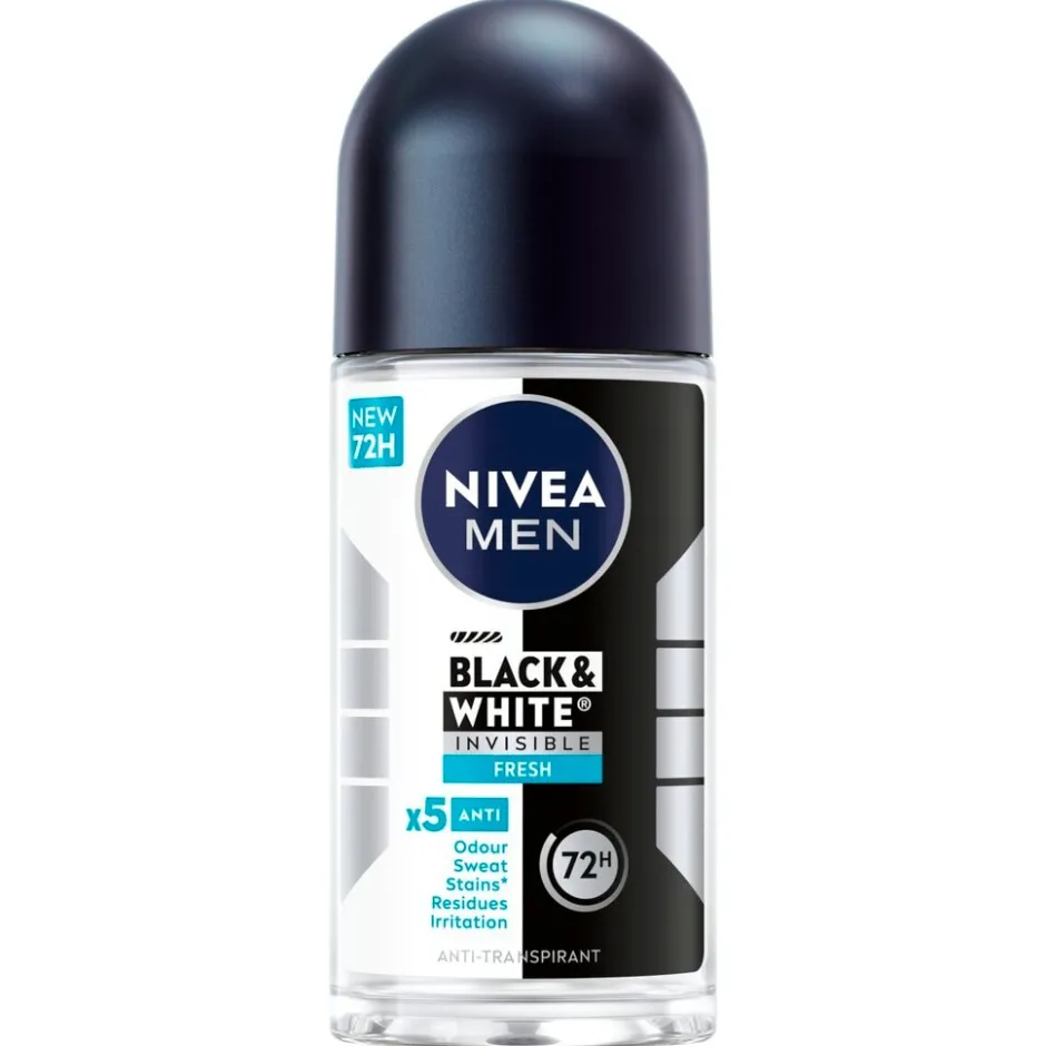 Black & White Invisible Fresh Antitranspirant Roller|Nivea Men New