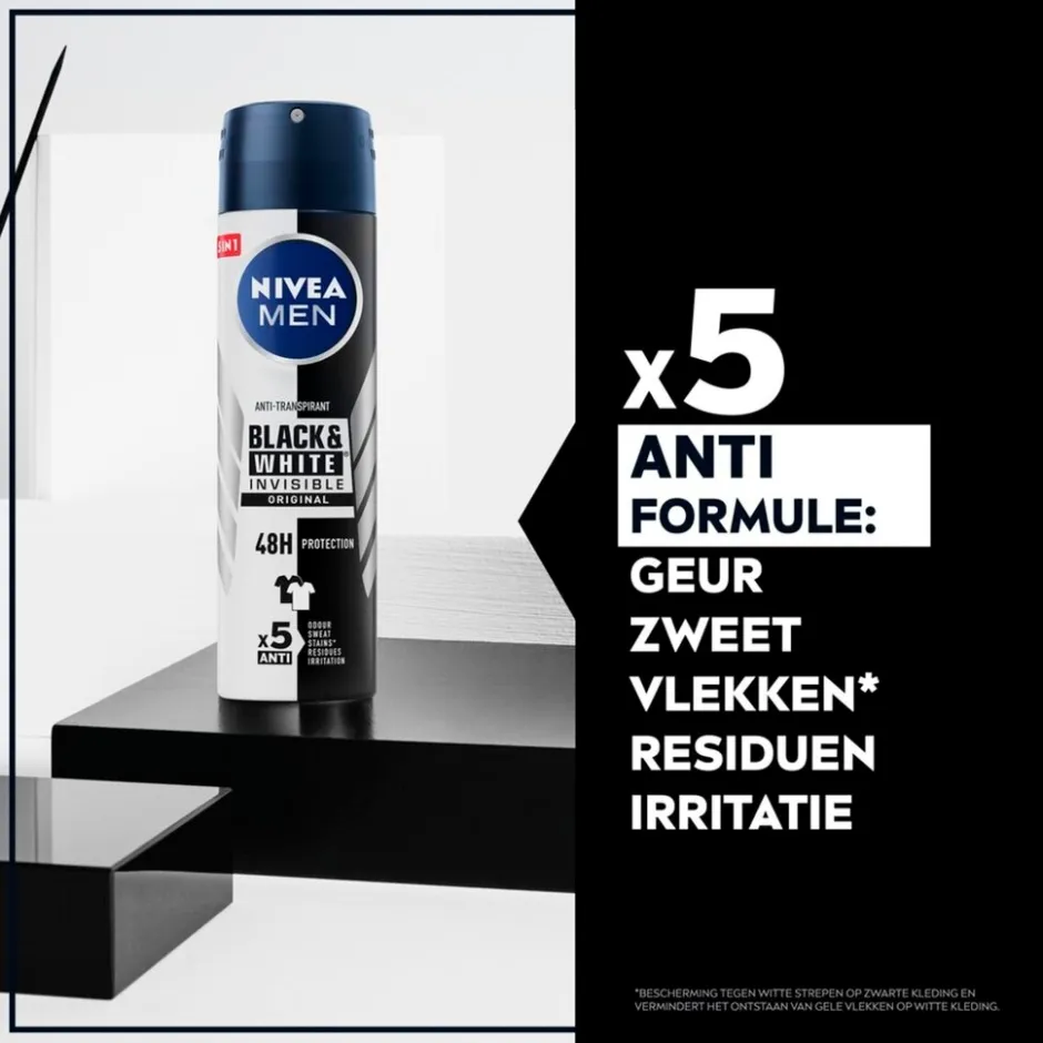 Nivea Men Black & White Invisible Original Antitranspirant Spray< Deospray