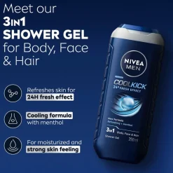 Nivea Men Cool Kick 3-in-1 Douchegel< Douchegel