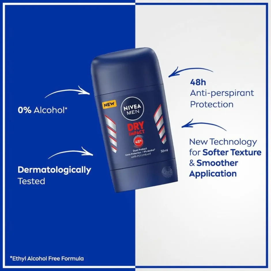 Dry Impact Antitranspirant Stick|Nivea Men Online