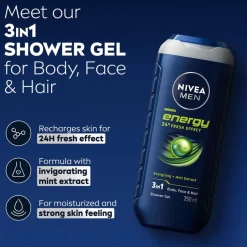 Energy 24H Fresh Effect 3-in-1 Douchegel|Nivea Men Online