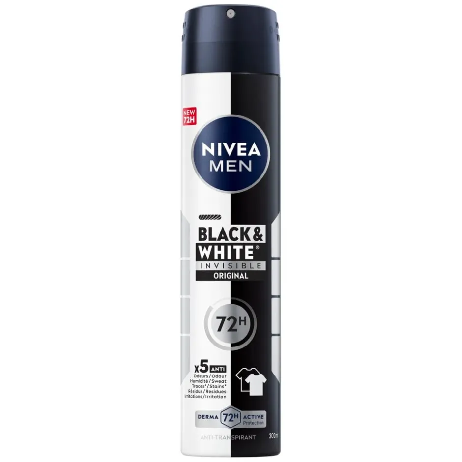 Invisible For Black & White Deodorant Spray|Nivea Men New