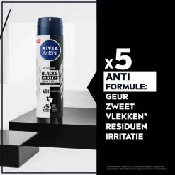Invisible For Black & White Deodorant Spray|Nivea Men New