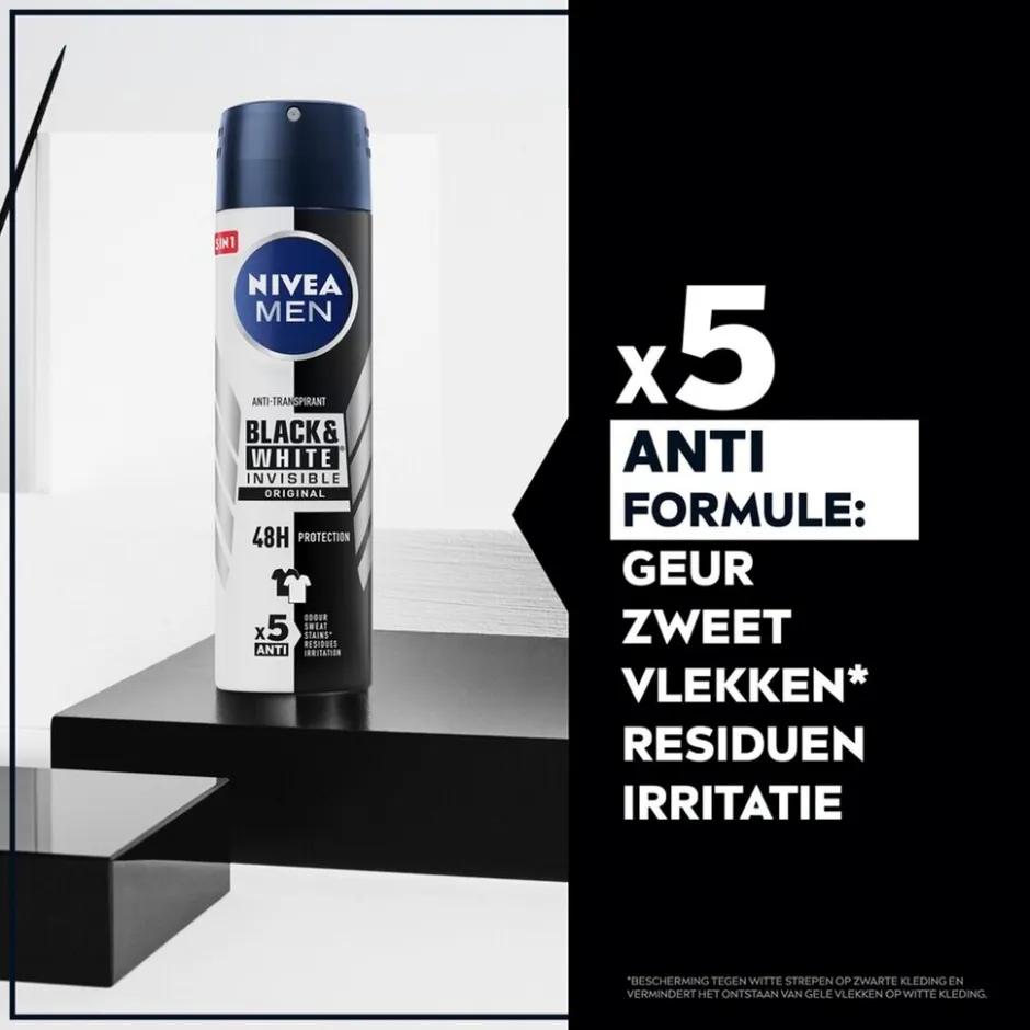 Invisible For Black & White Deodorant Spray|Nivea Men New