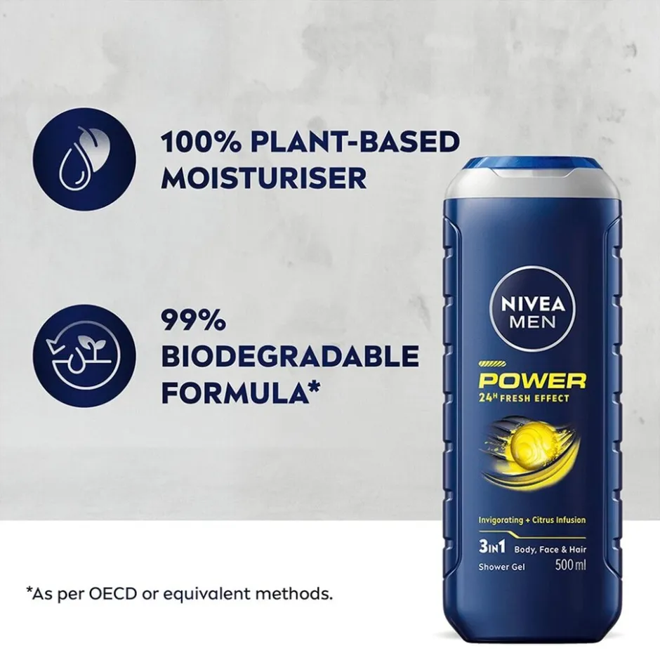 Power 24H Fresh Effect 3-in-1 Douchegel|Nivea Men Online