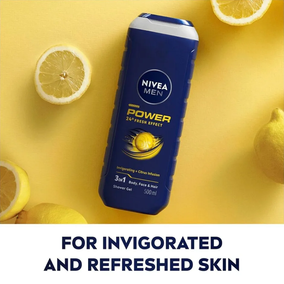 Power 24H Fresh Effect 3-in-1 Douchegel|Nivea Men Online