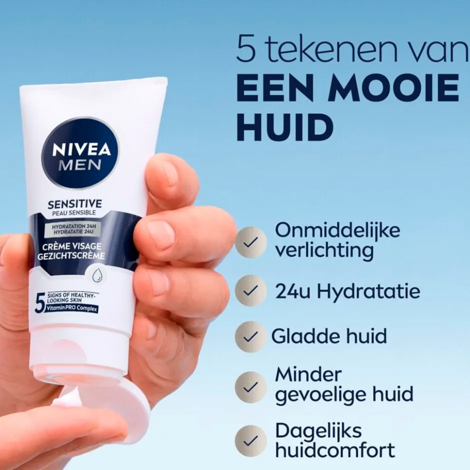 Nivea Men Sensitive Gezichtscrème< Gezichtscreme Mannen