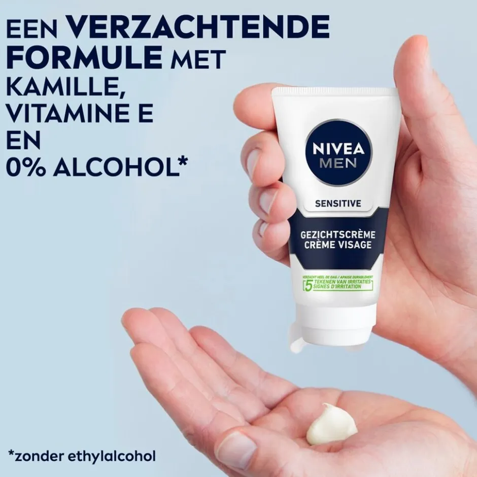 Nivea Men Sensitive Gezichtscrème< Gezichtscreme Mannen