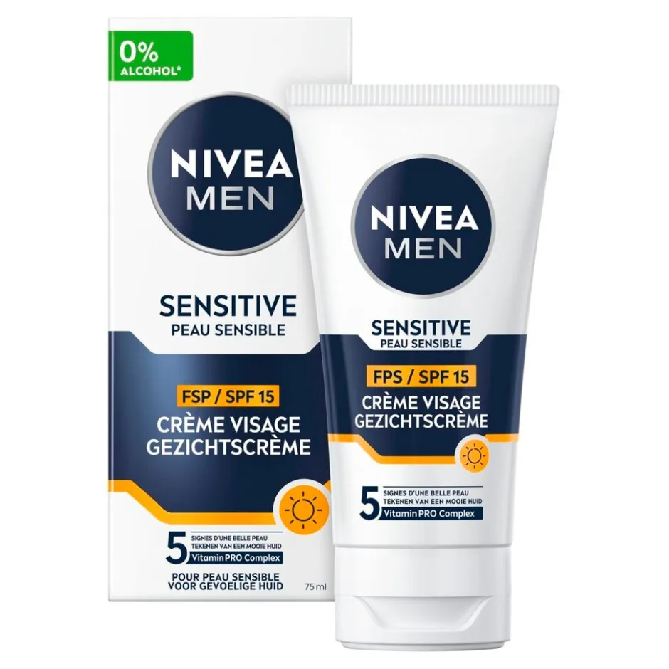 Nivea Men Sensitive SPF15 Gezichtscrème< Gezichtscreme Mannen