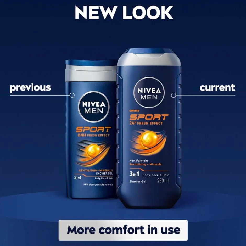 Sport 24H Fresh Effect 3-in-1 Douchegel|Nivea Men Hot