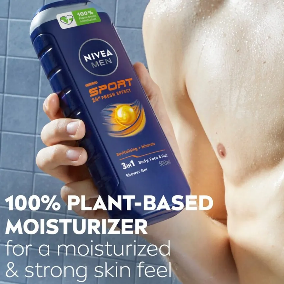 Sport 24H Fresh Effect 3-in-1 Douchegel|Nivea Men Hot
