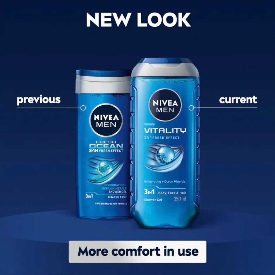 Nivea Men Vitality 3-in-1 Douchegel< Douchegel|Shampoo