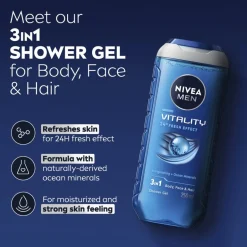 Nivea Men Vitality 3-in-1 Douchegel< Douchegel|Shampoo