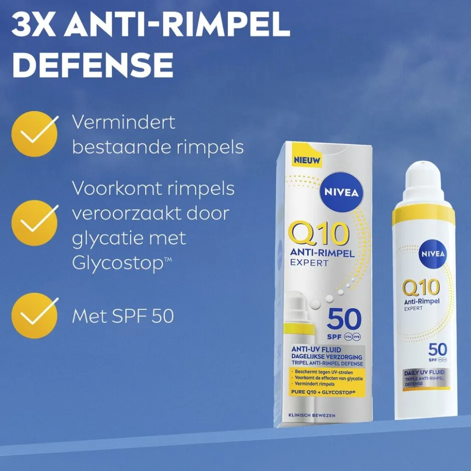 NIVEA Q10 Anti-Rimpel Expert SPF50 Anti-Uv Fluïde|Nivea Skincare Sale