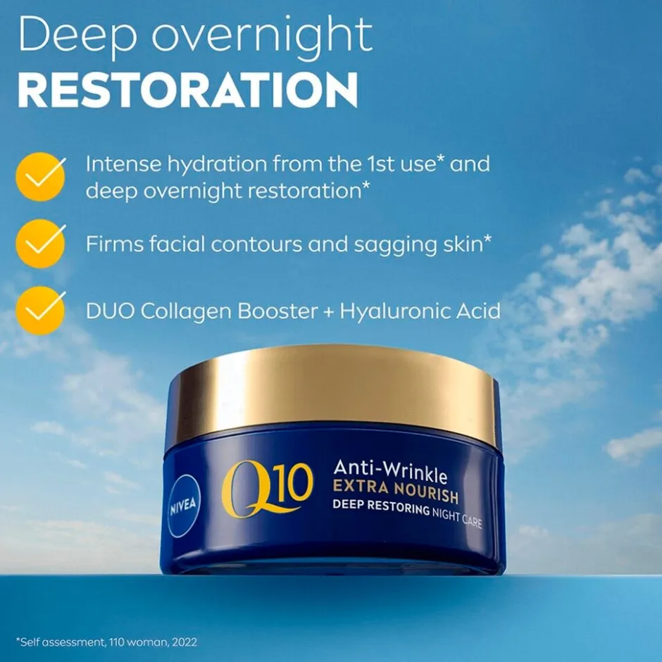 NIVEA Q10 Power Extra Voedende Anti-Rimpel Nachtcrème|Nivea Skincare Clearance
