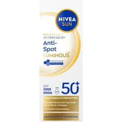 Nivea Sun Breathable UV Specialist Luminous630 Anti-Spot SPF50+ Zonnefluïde< Zonnebrand