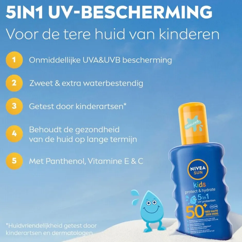 Nivea Sun Kids Protect & Hydrate SPF50+ Zonnebrandspray< Zonnebrand