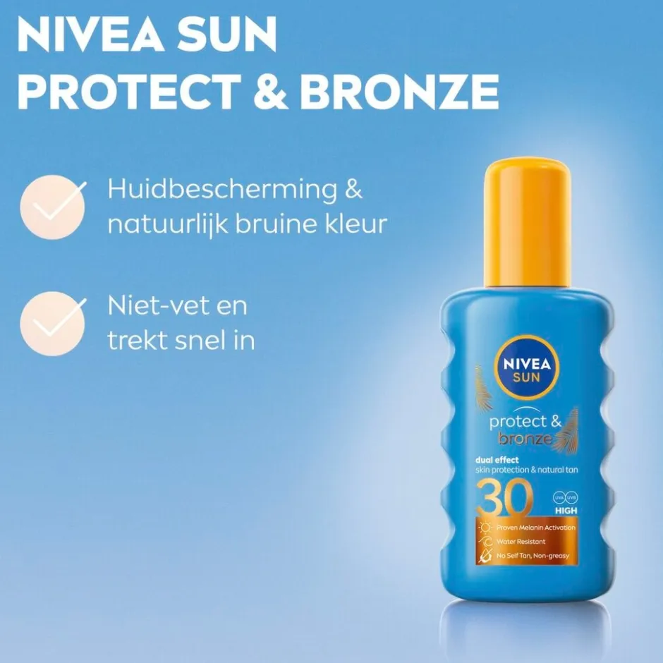 Nivea Sun Protect & Bronze SPF30 Zonnebrandspray< Zonnebrand