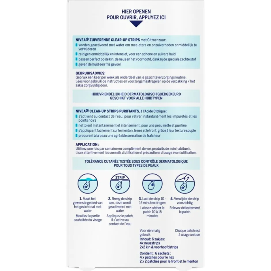 Nivea Skincare NIVEA Zuiverende Clear-Up Strips< Pimple Patches|Gezichtsreiniging