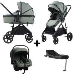 Novi Baby Novi Jaxx V2 4-in-1 Kinderwagen met Autostoel en Isofixbase< Kinderwagens|Autostoel