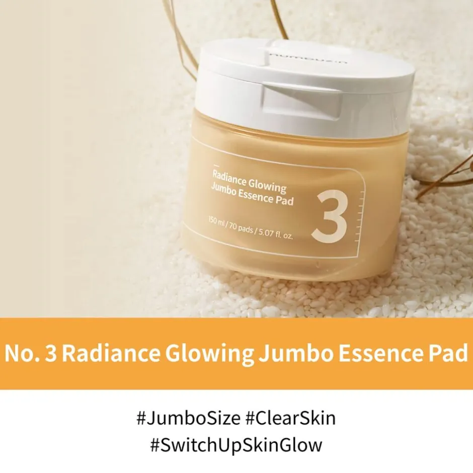 Numbuzin No.3 Radiance Glowing Jumbo Essence Pad< Korean Skincare|Essence