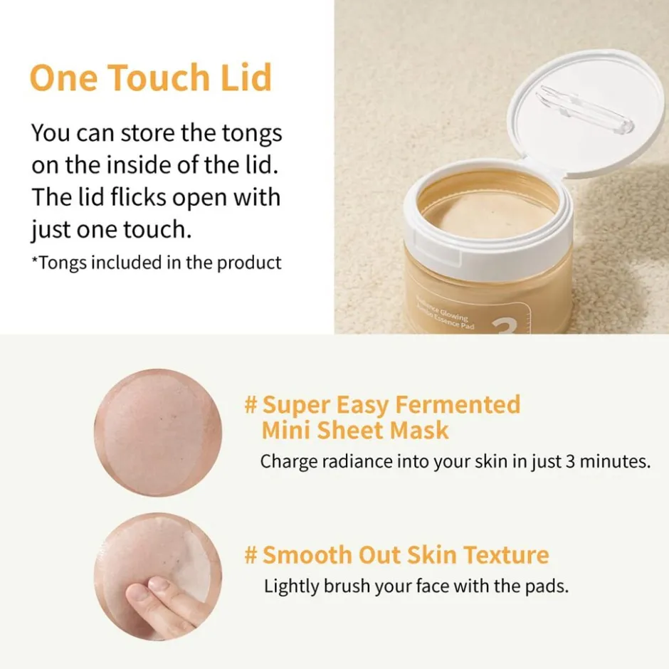 Numbuzin No.3 Radiance Glowing Jumbo Essence Pad< Korean Skincare|Essence